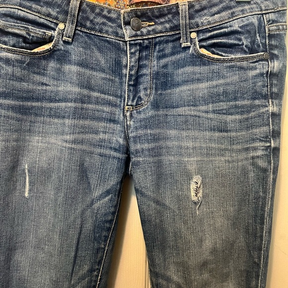 Paige premium denim jimmy jimmy fit distressed jeans ladies 26 waist - Picture 2 of 6